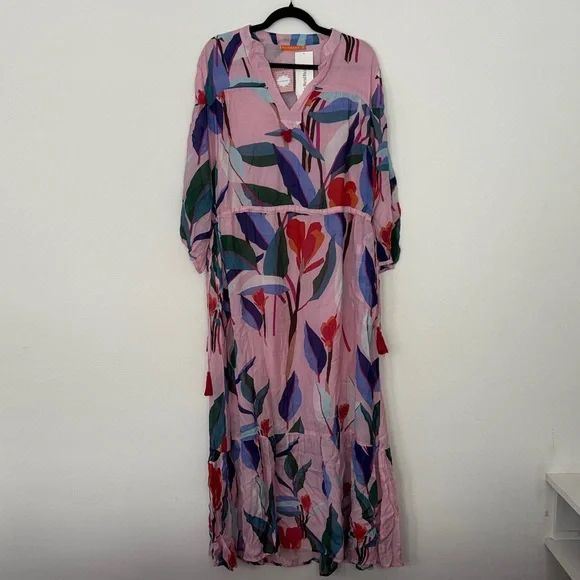 Oliphant Cinched Waist Tassel Dress - Botanica Pink - Picture 3 of 6
